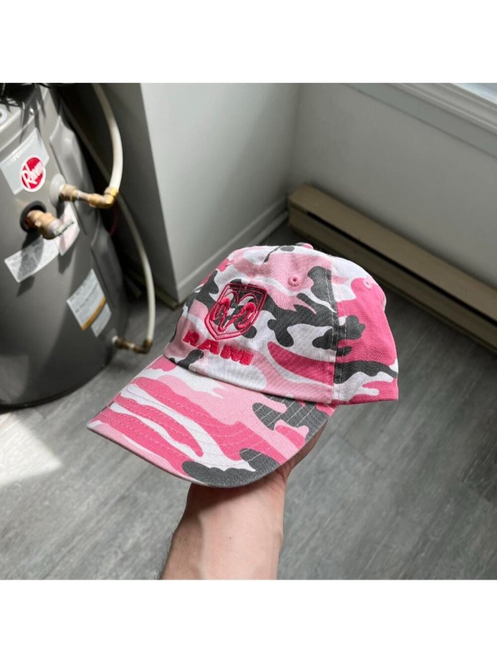 Pink Camo / Camouflage Ram Trucks Embroidered Cap / Hat (Adjustable)